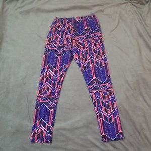 Blue pink leggings